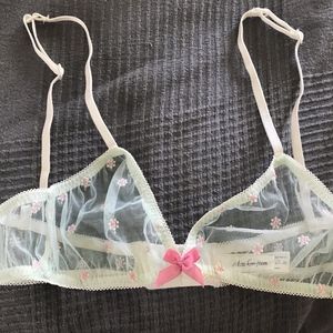 SOLD Rare Miss Crofton Sheer Mint Daisy Bra
